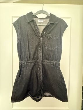 Vestique Black Wash Denim Romper